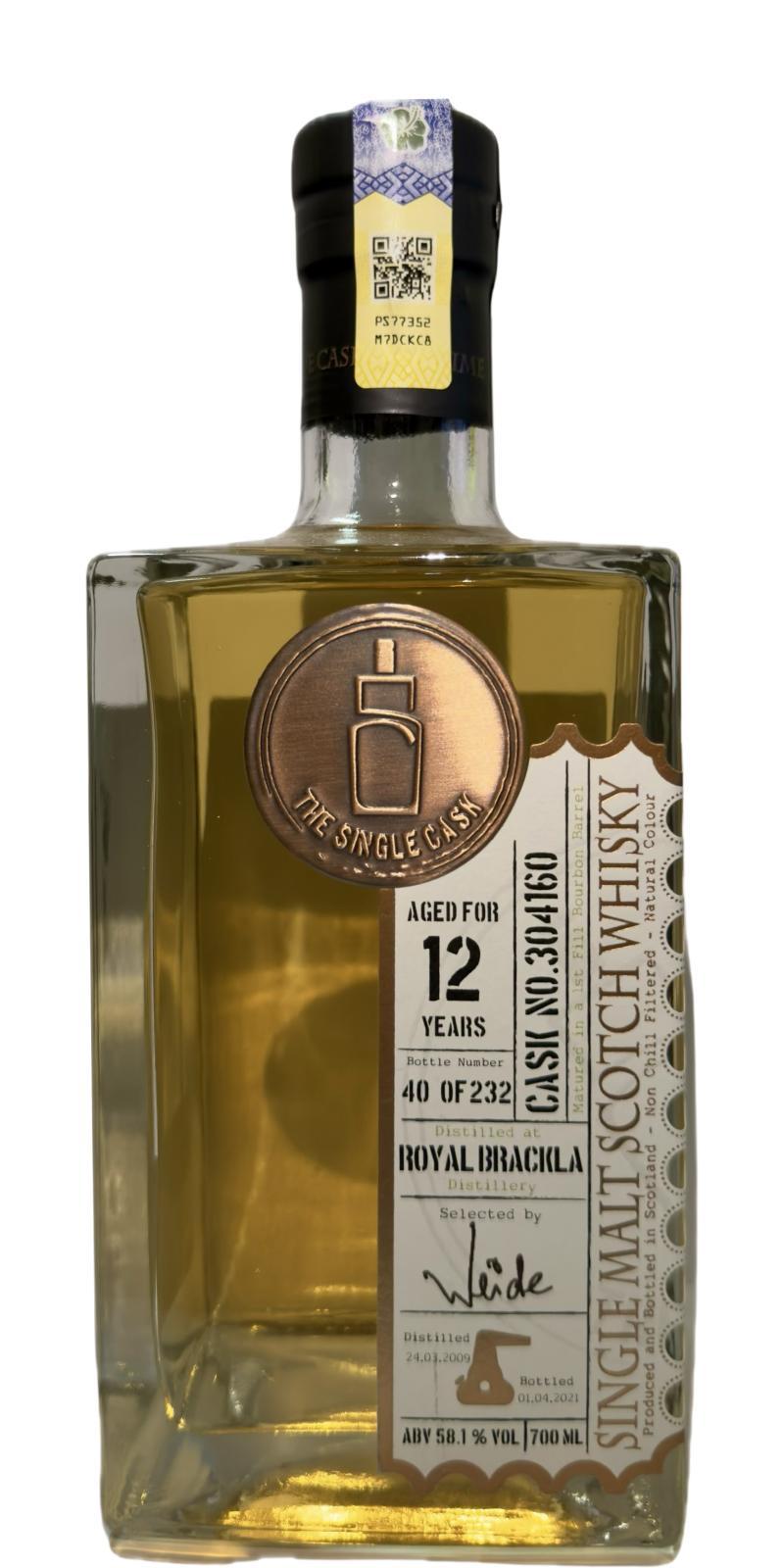 Royal Brackla 2009 TSCL  The Single Cask