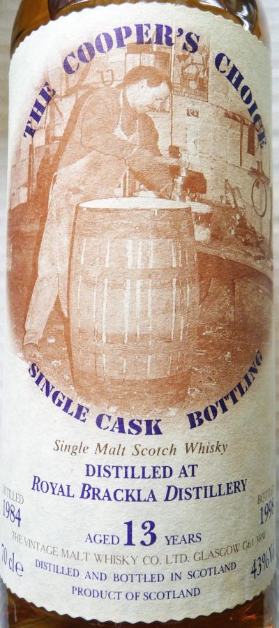 Royal Brackla 1984 VM  The Cooper's Choice