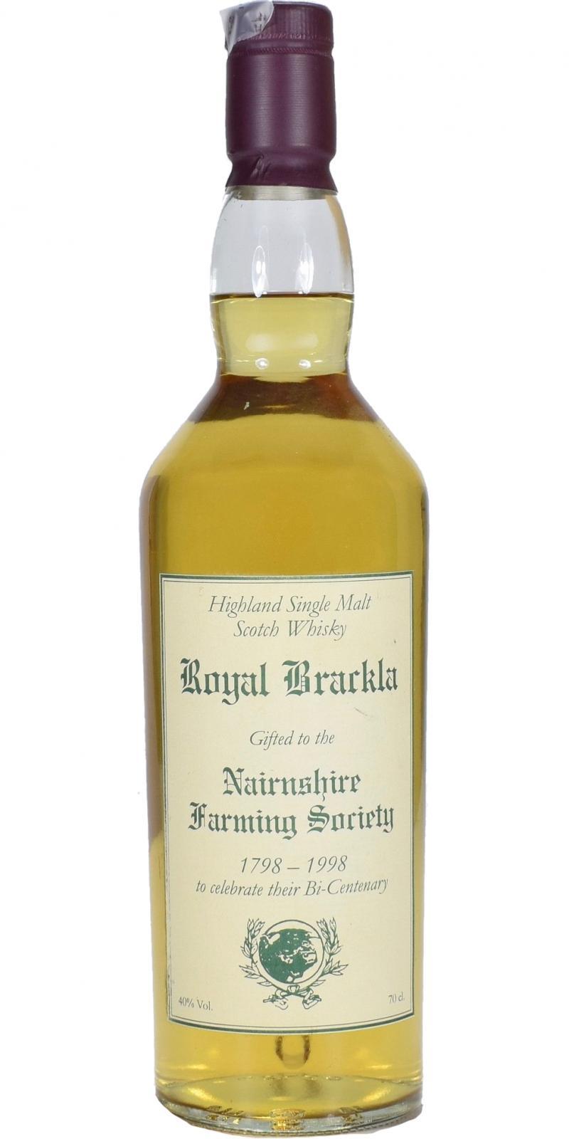 Royal Brackla Highland Single Malt UD  Nairnshire Farming Society