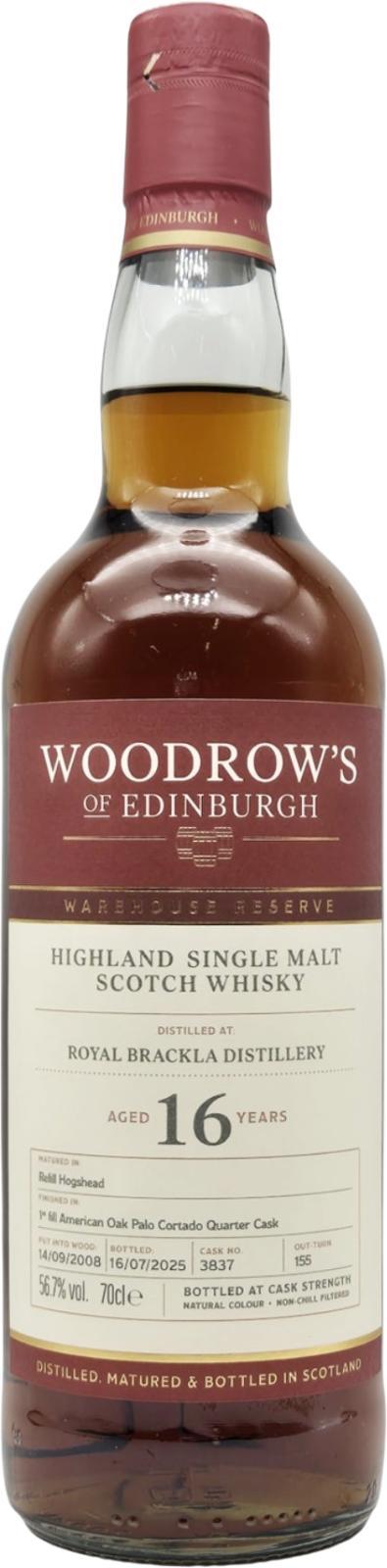 Royal Brackla 2008 WroE  Warehouse Reserve