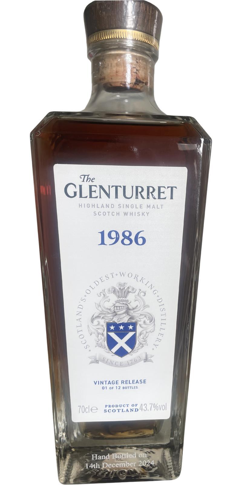 Glenturret 1986  Vintage Release