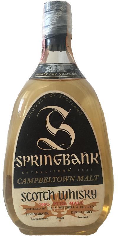 Springbank 21-year-old 100% Pure Malt - Pear Shape bottle