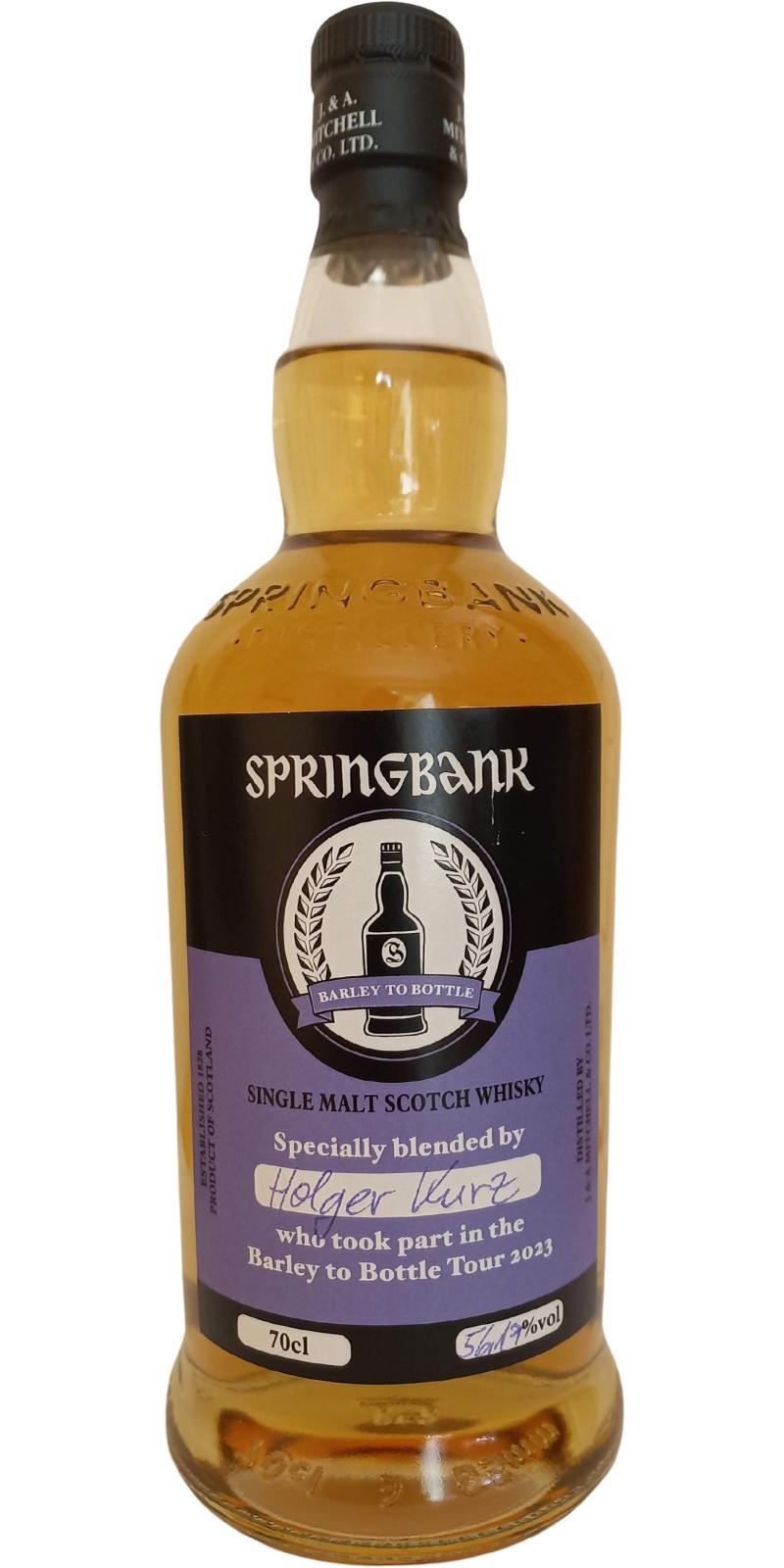Springbank Barley to Bottle Tour 2023