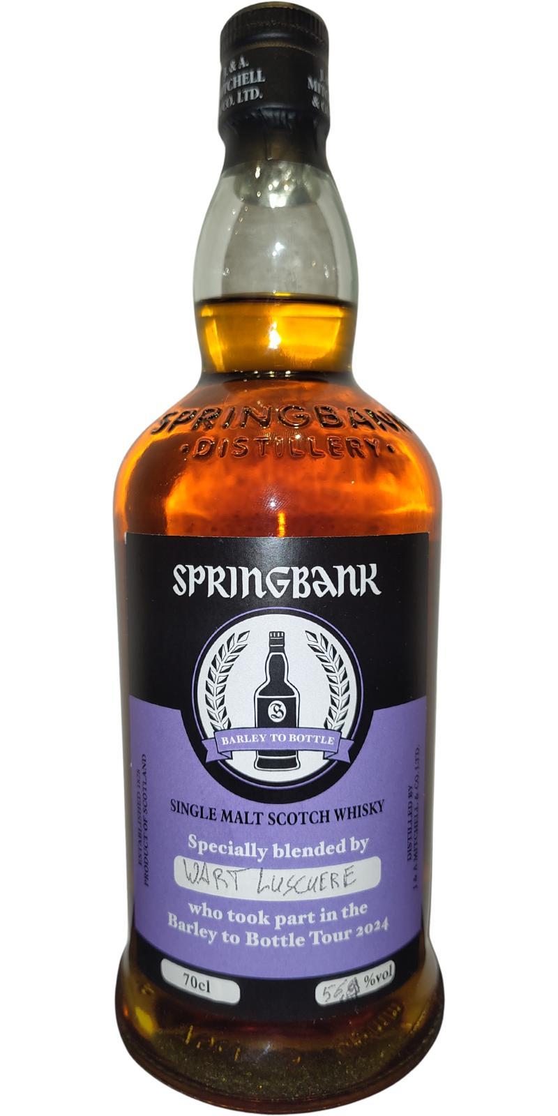 Springbank Barley to Bottle Tour 2024