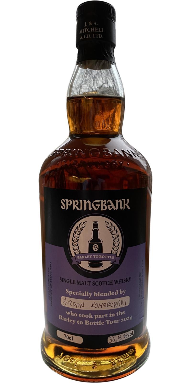 Springbank Barley to Bottle Tour 2024
