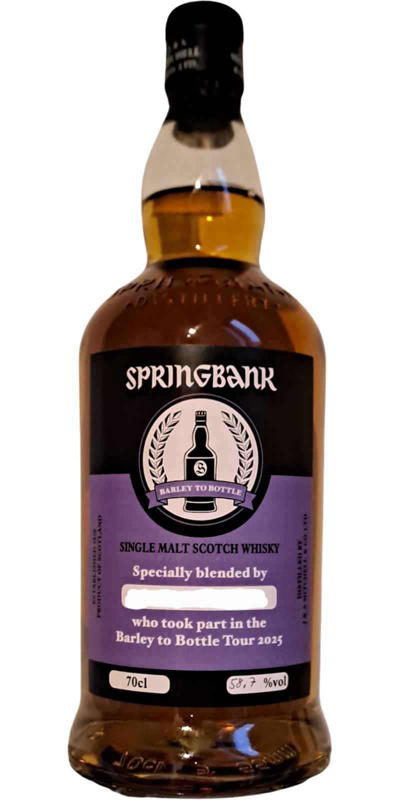 Springbank Barley to Bottle Tour 2025