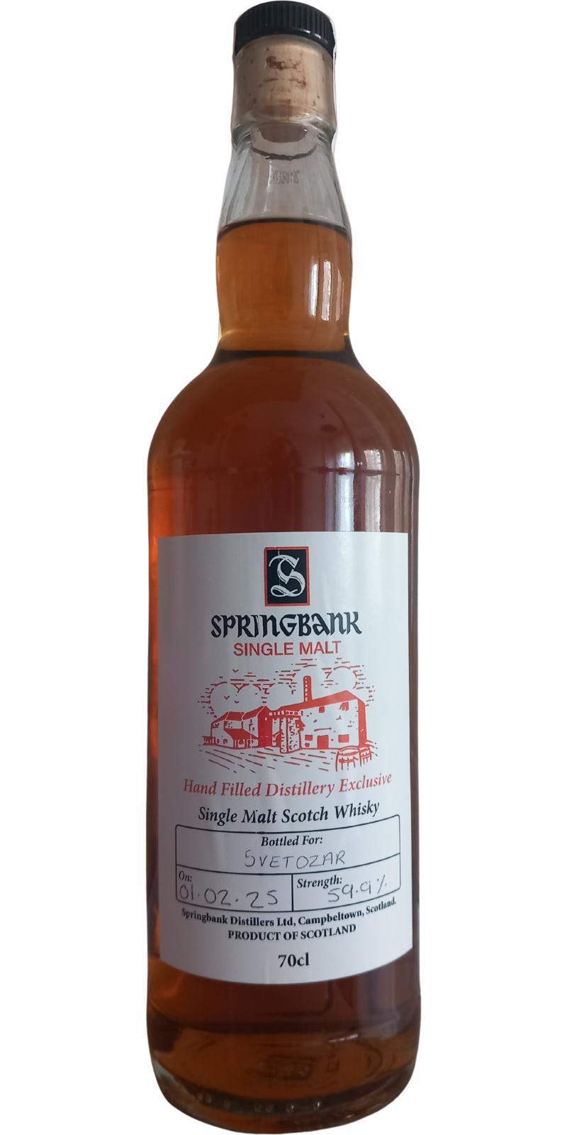 Springbank Hand filled Distillery Exclusive