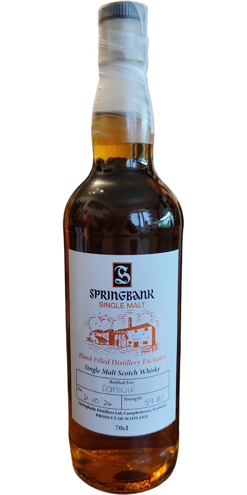 Springbank Hand Filled Distillery Exclusive