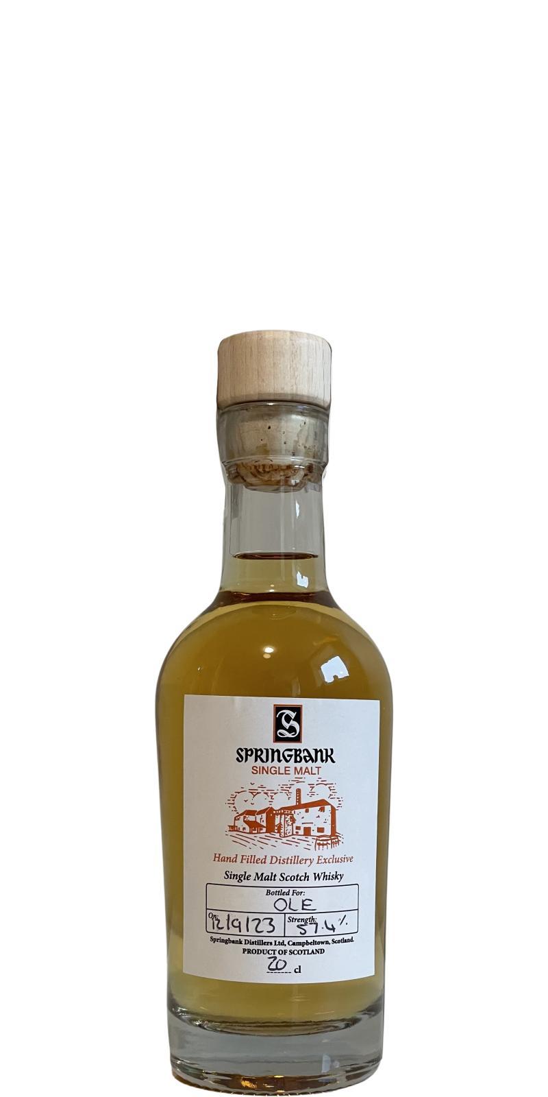 Springbank Hand Filled Distillery Exclusive