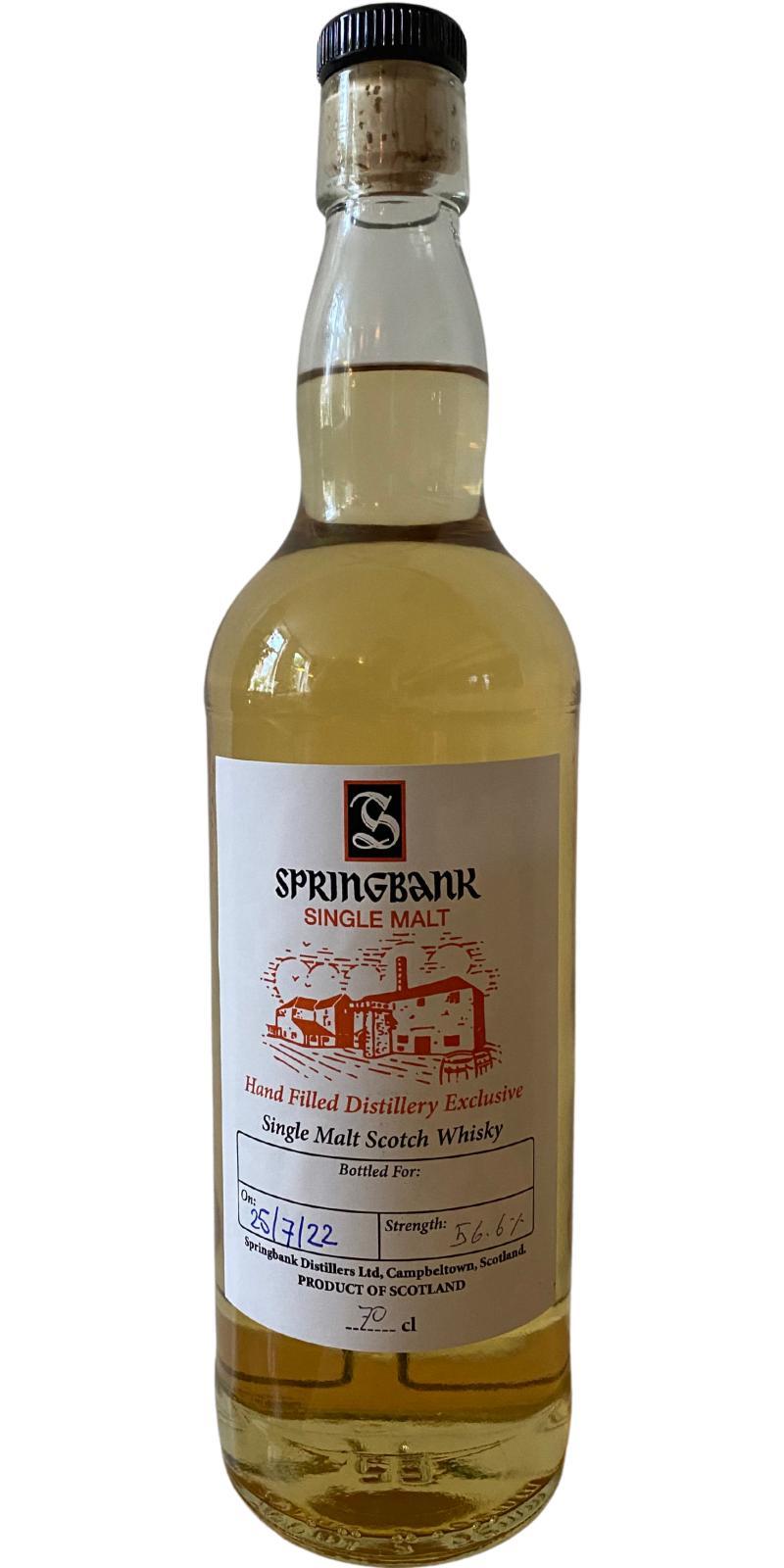 Springbank Hand Filled Distillery Exclusive