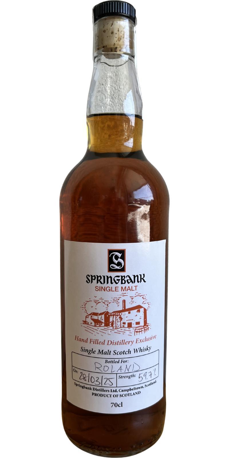Springbank Hand Filled Distillery Exclusive