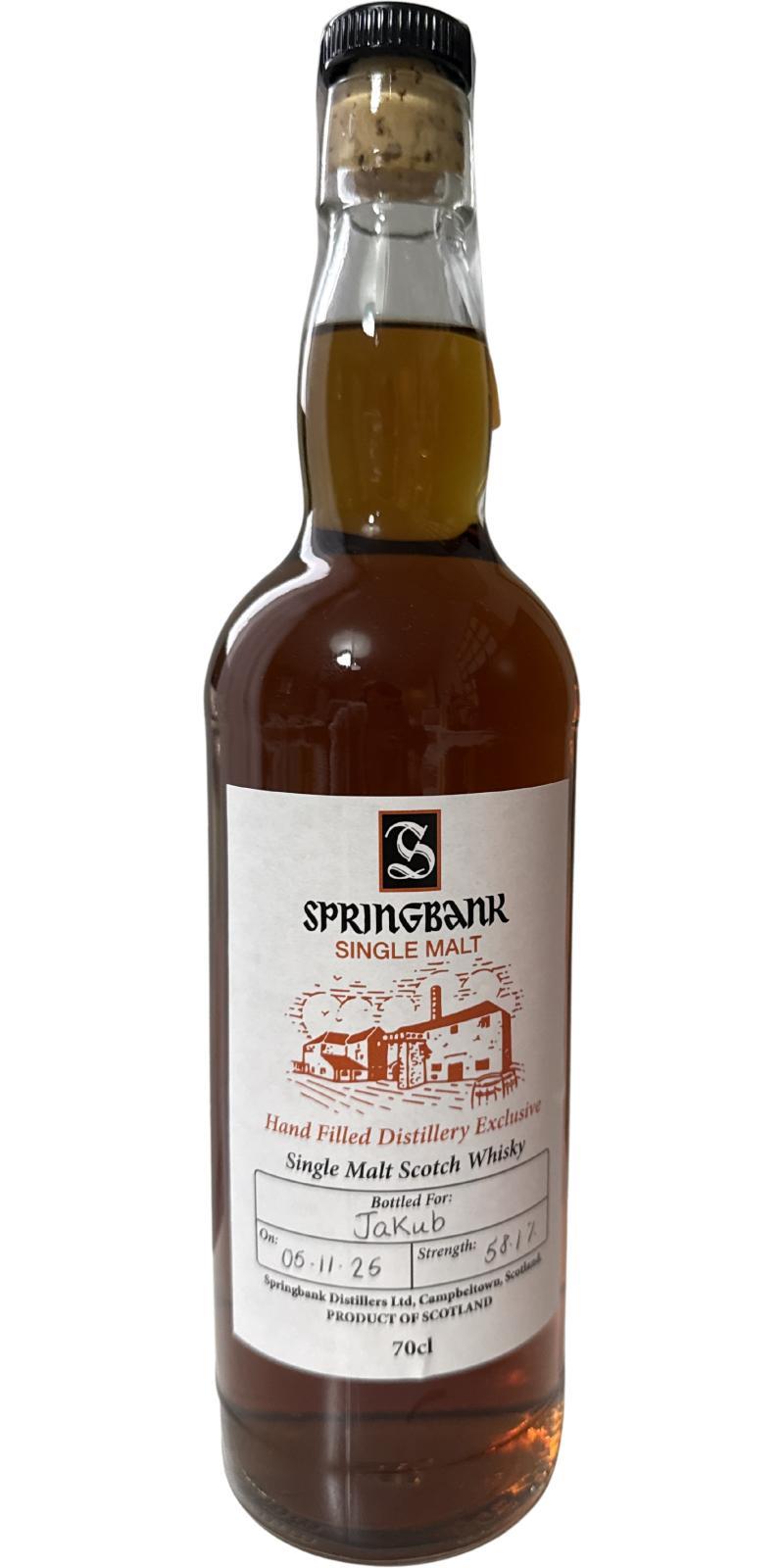 Springbank Hand Filled Distillery Exclusive