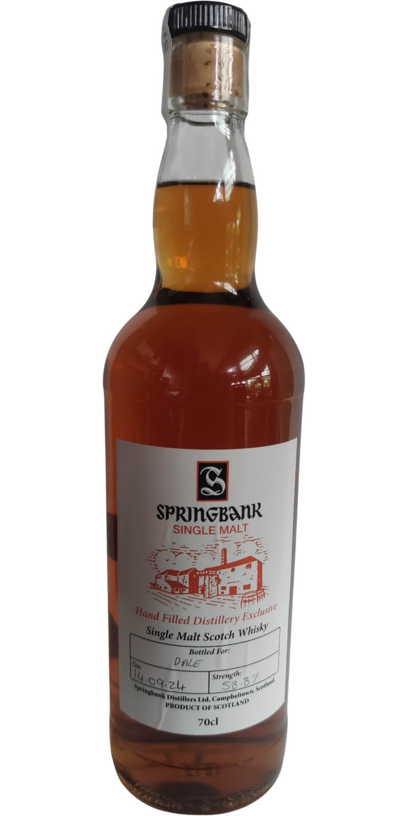 Springbank Hand Filled Distillery Exclusive