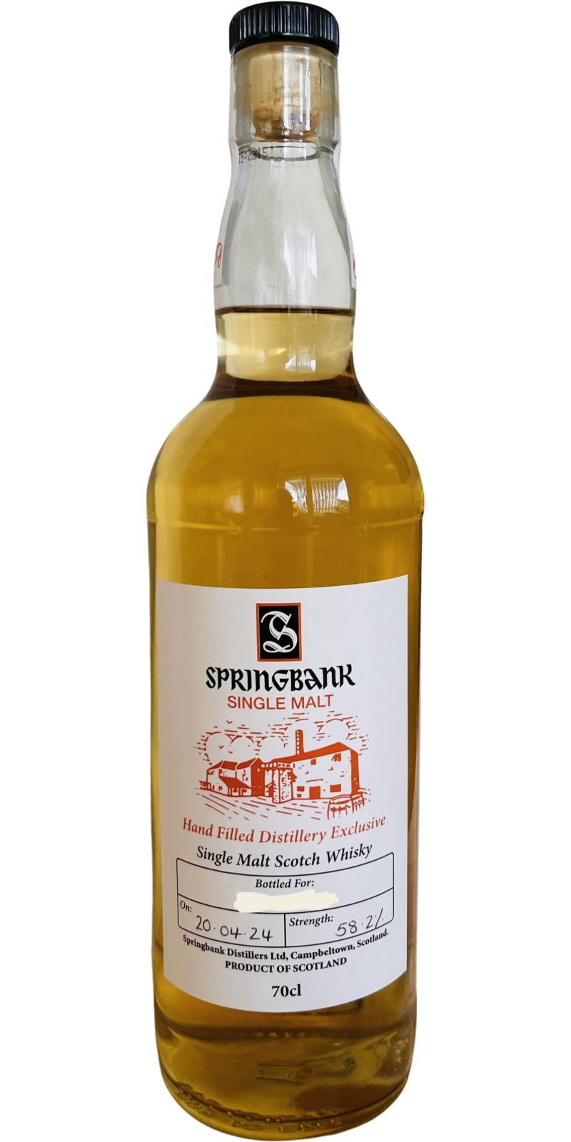 Springbank Hand Filled Distillery Exclusive