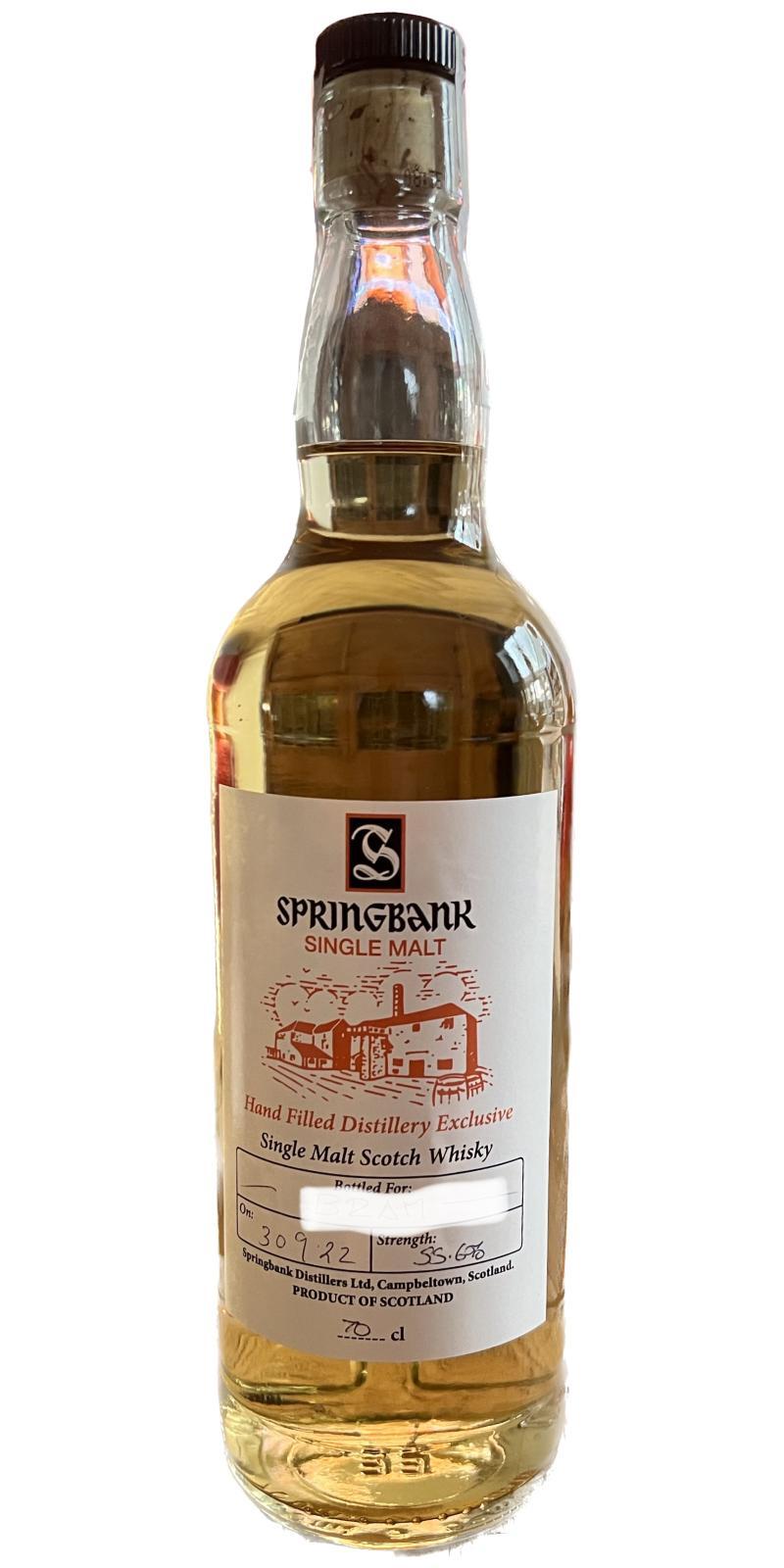 Springbank Hand Filled Distillery Exclusive