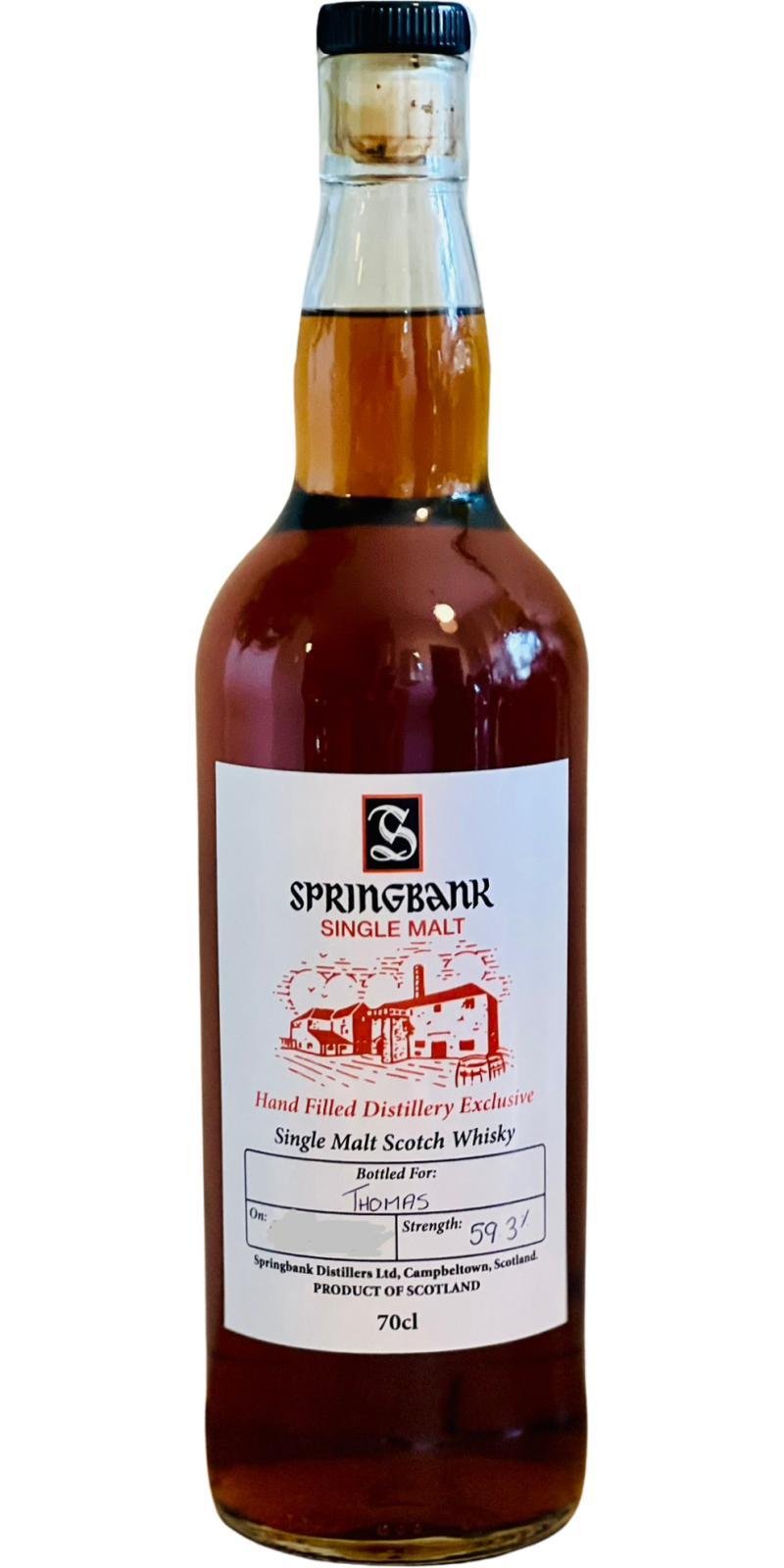 Springbank Hand Filled Distillery Exclusive