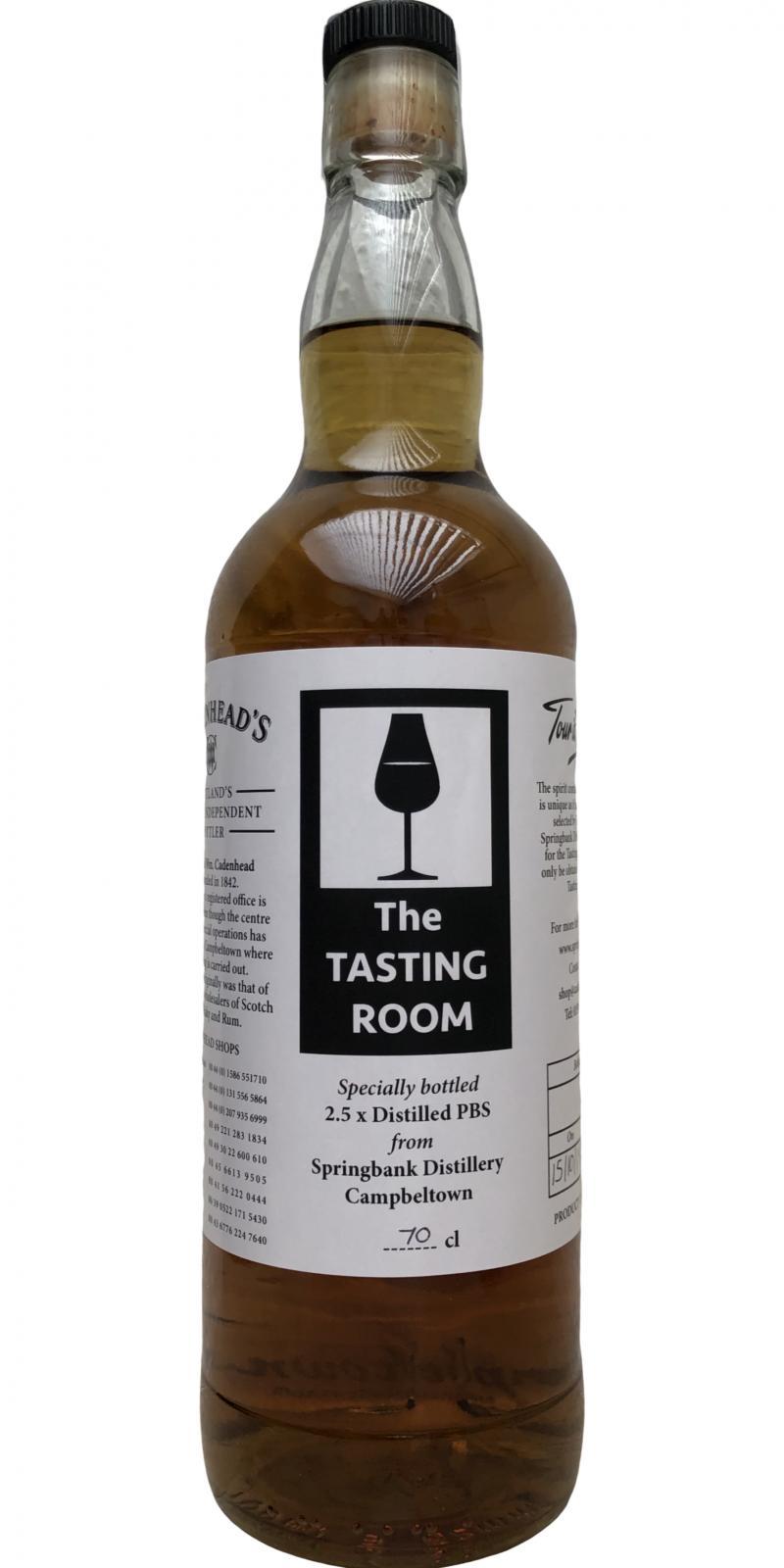 Springbank The Tasting Room 2,5 x Distilled PBS