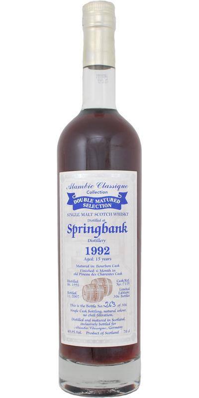 Springbank 1992 AC Double Matured Selection