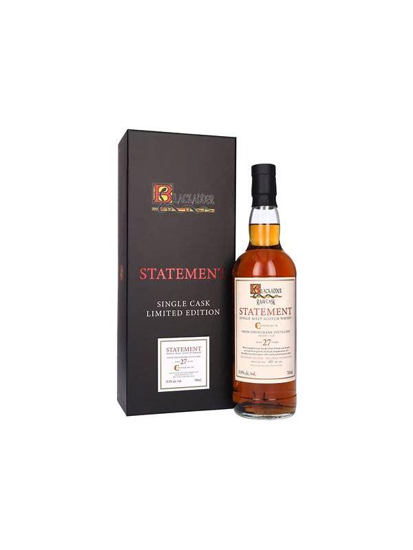 Springbank 2001 BA Raw Cask - Statement - Edition No. 31