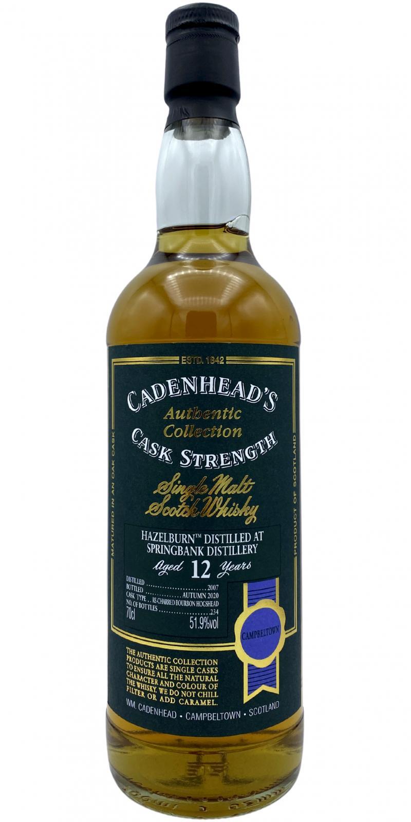 Hazelburn 2007 CA Authentic Collection