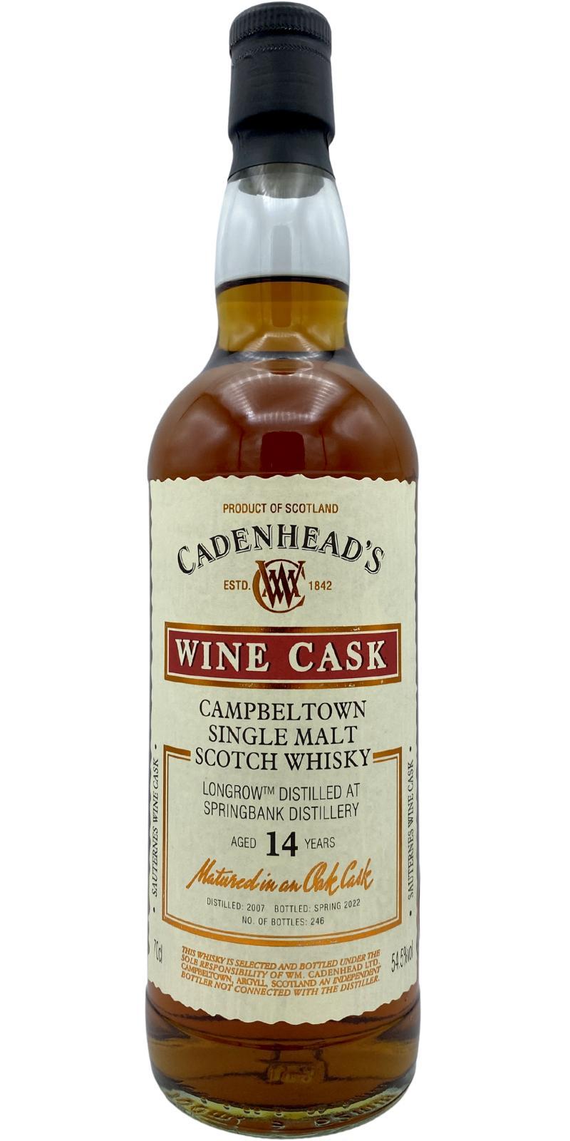 Longrow 2007 CA Wood Range - Wine Cask