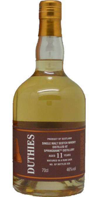 Springbank 11-year-old CA Duthies