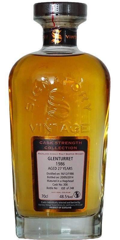 Glenturret 1986 SV  Cask Strength Collection