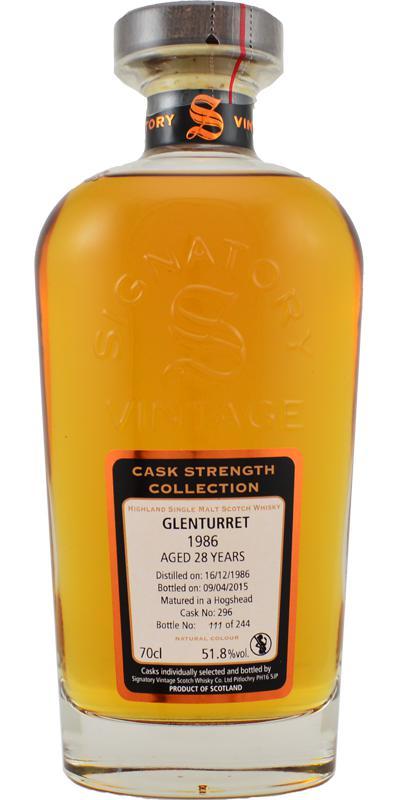 Glenturret 1986 SV  Cask Strength Collection