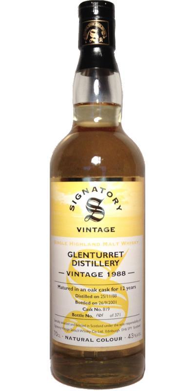Glenturret 1988 SV  Vintage Collection