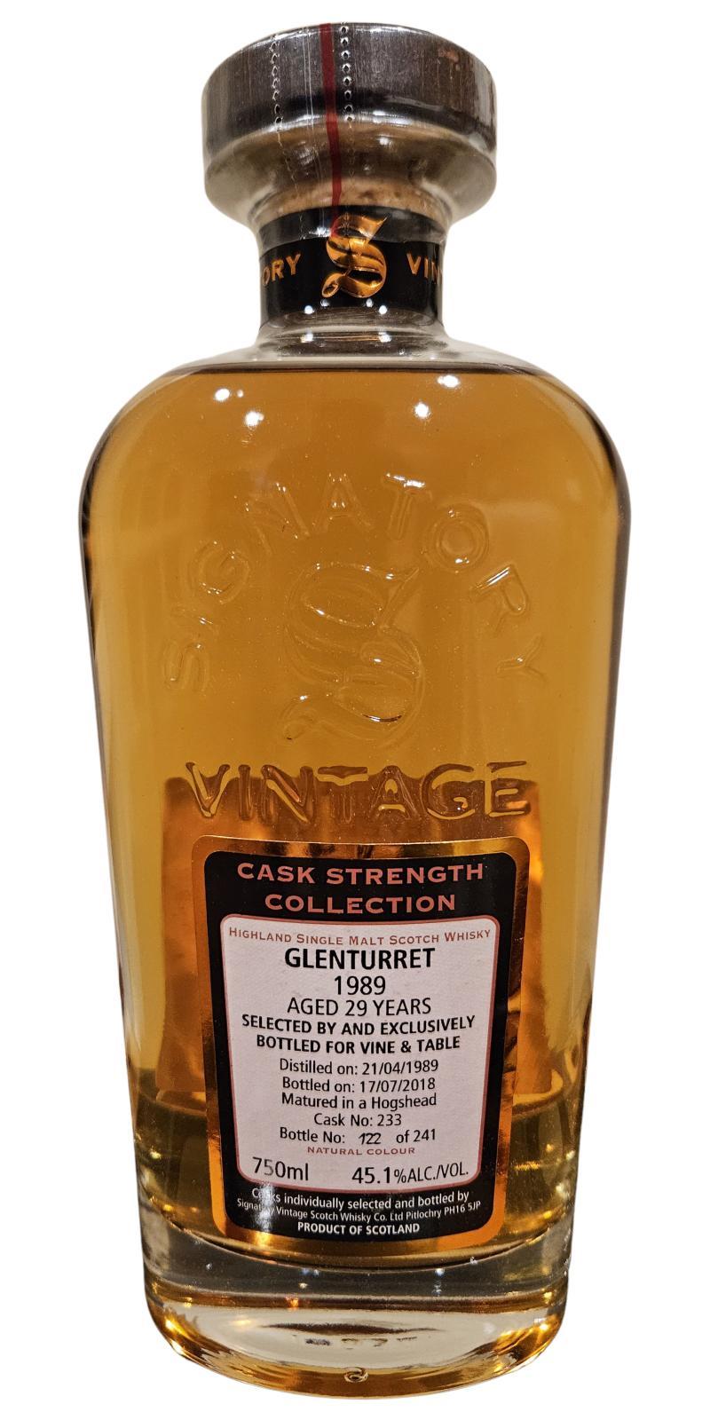 Glenturret 1989 SV  Cask Strength Collection