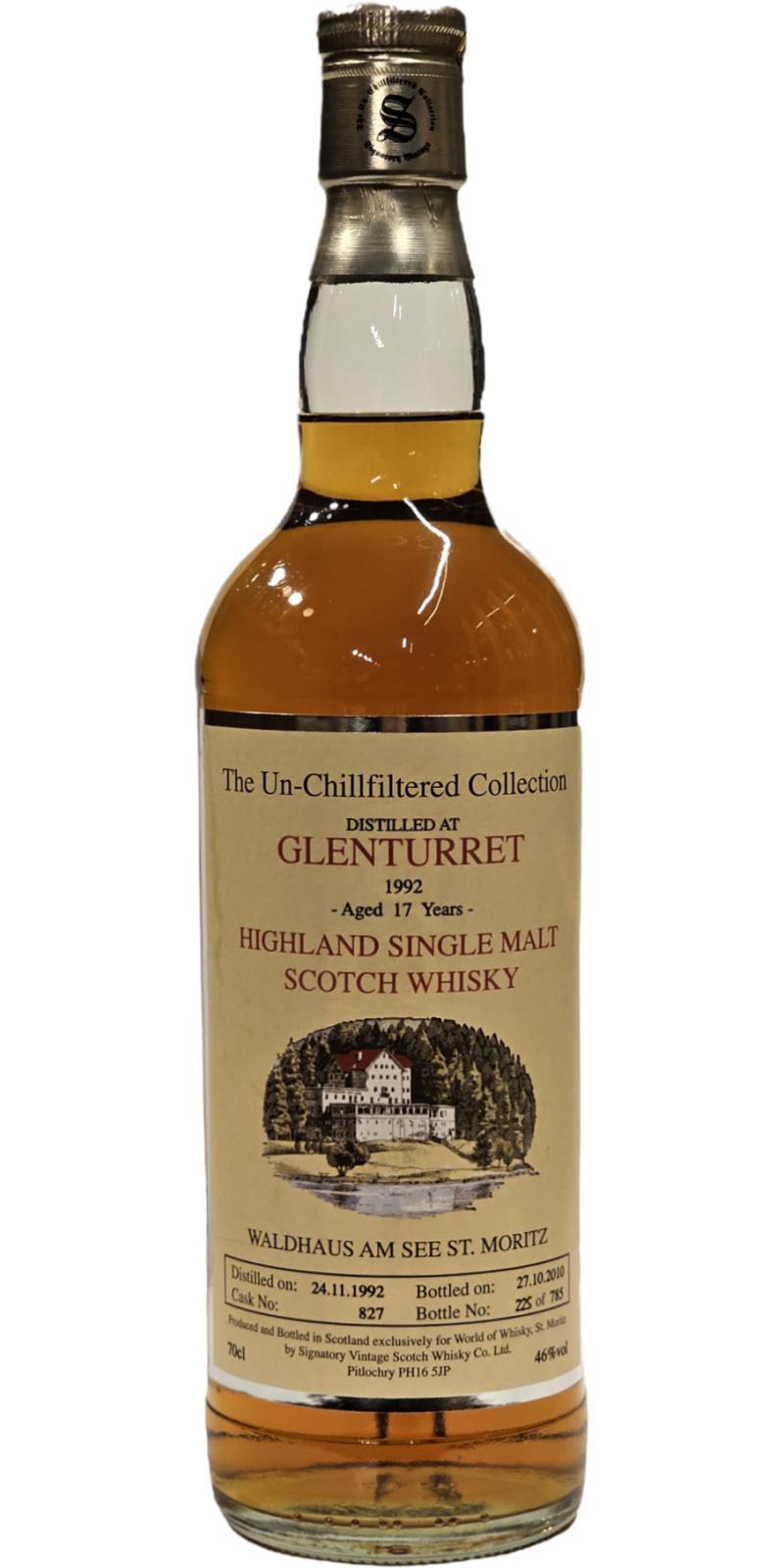 Glenturret 1992 SV  The Un-Chillfiltered Collection - Waldhaus am See