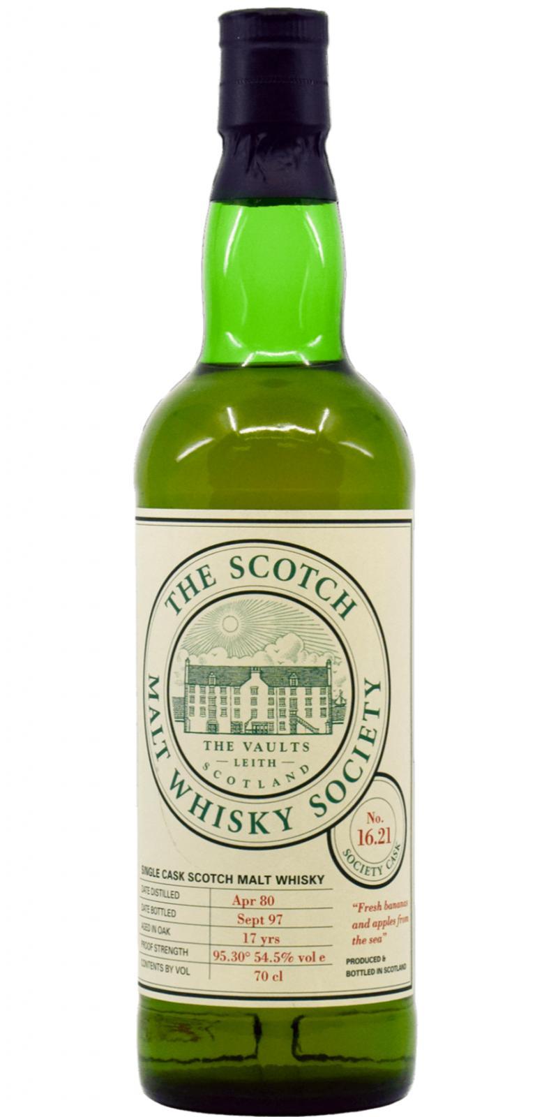 Glenturret 1980 SMWS 16.21  Fresh bananas and apples from the sea
