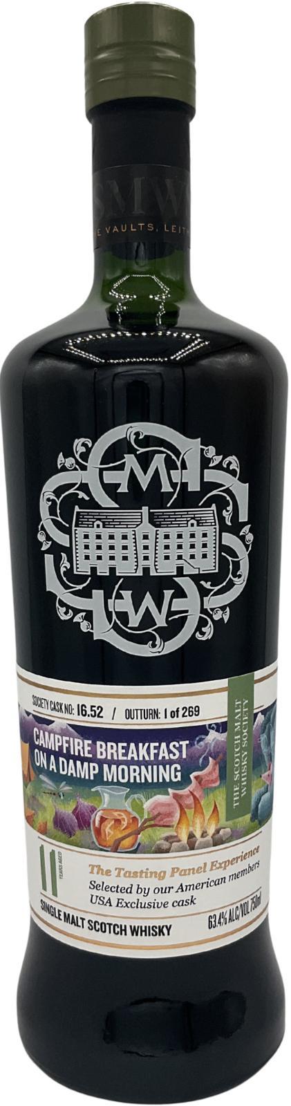 Glenturret 2009 SMWS 16.52  Campfire breakfast on a damp morning