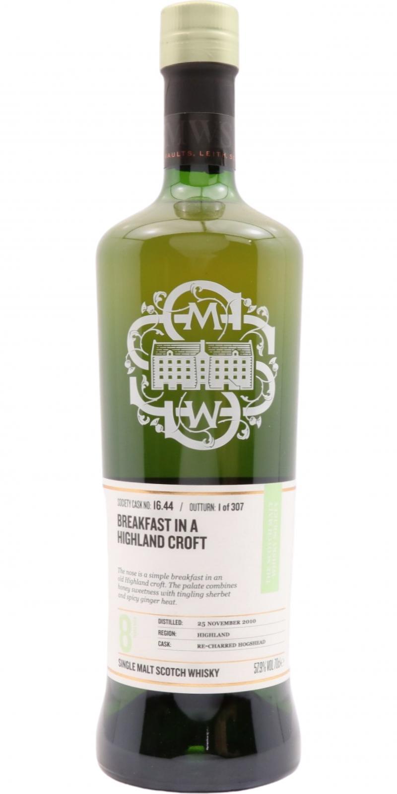 Glenturret 2010 SMWS 16.44  Breakfast in a Highland croft