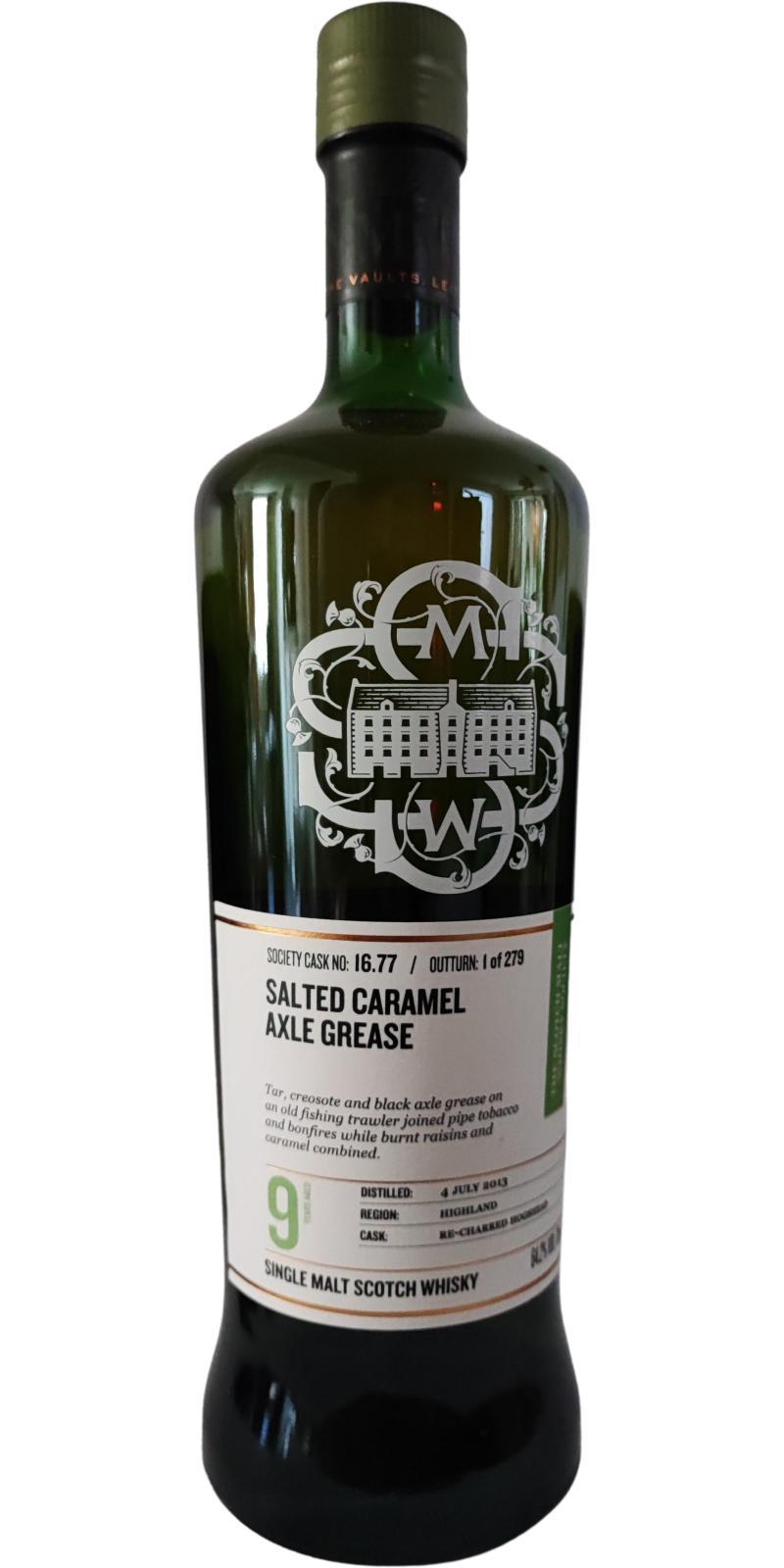 Glenturret 2013 SMWS 16.77  Salted caramel axle grease