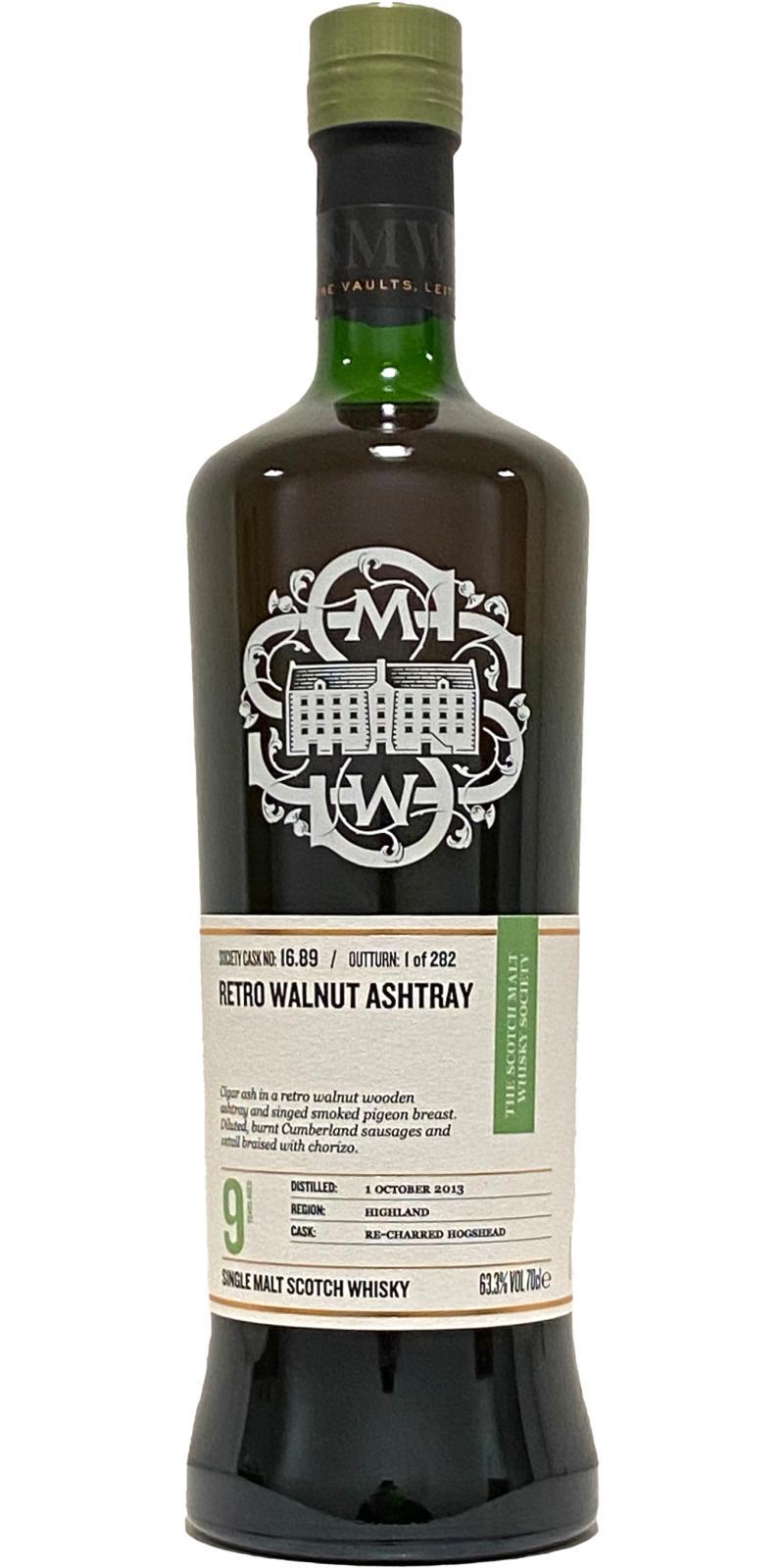 Glenturret 2013 SMWS 16.89  Retro walnut ashtray