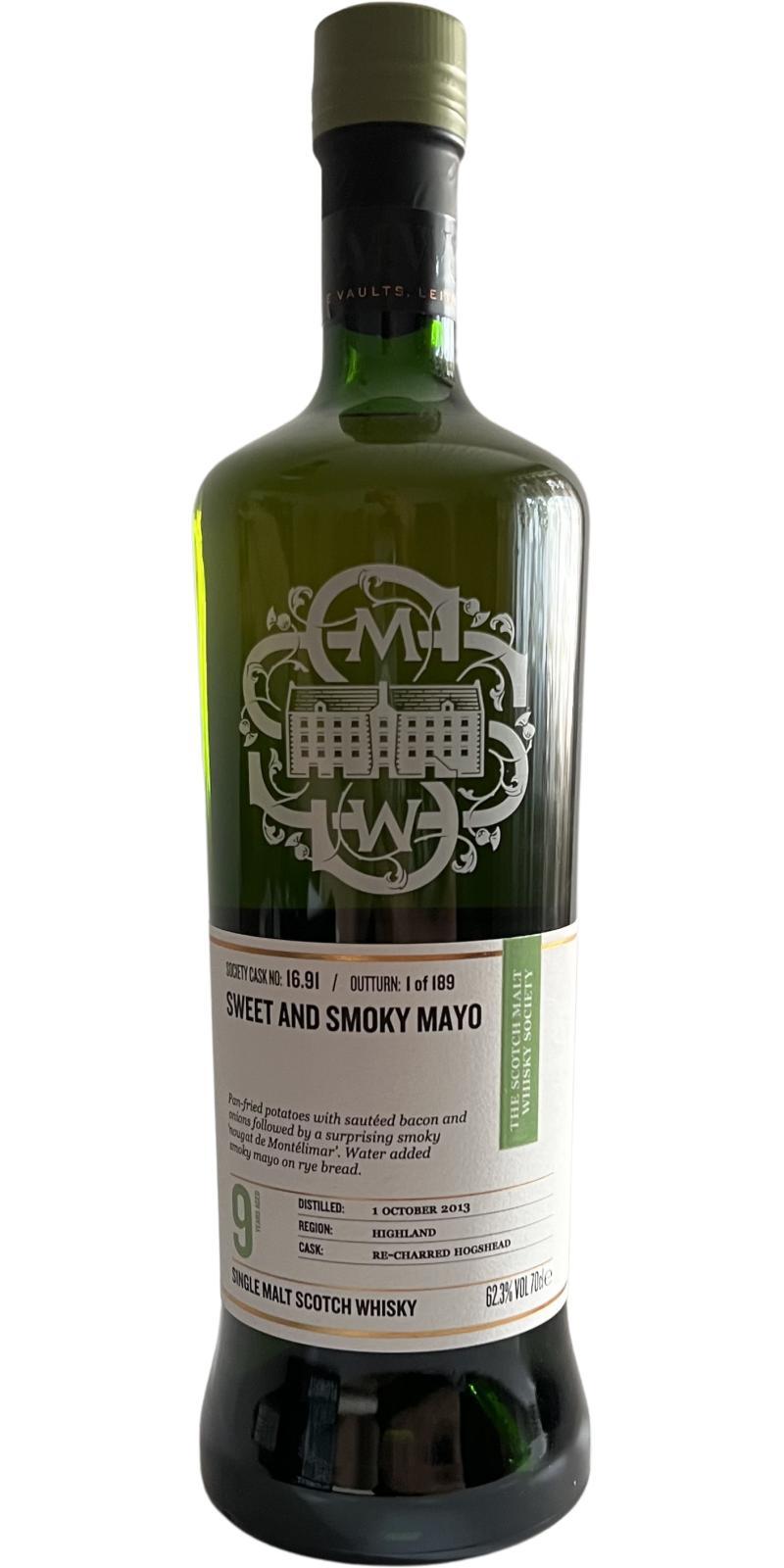 Glenturret 2013 SMWS 16.91  Sweet and smoky mayo
