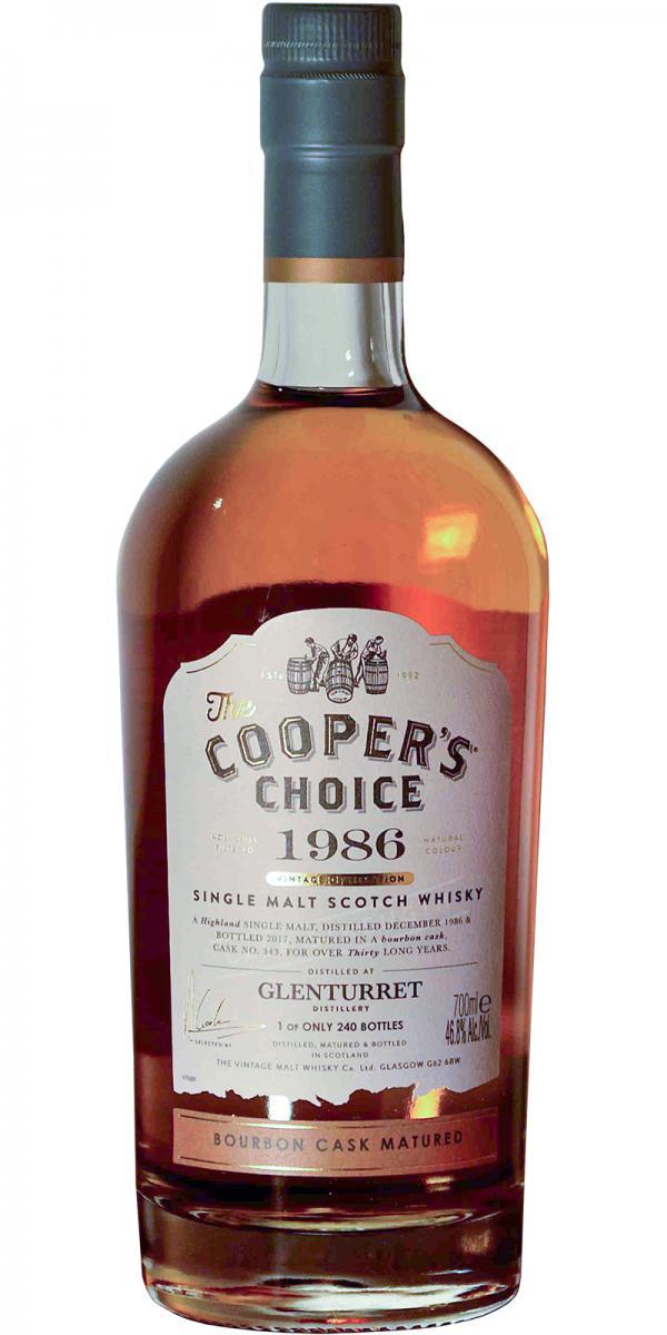 Glenturret 1986 VM  The Cooper's Choice