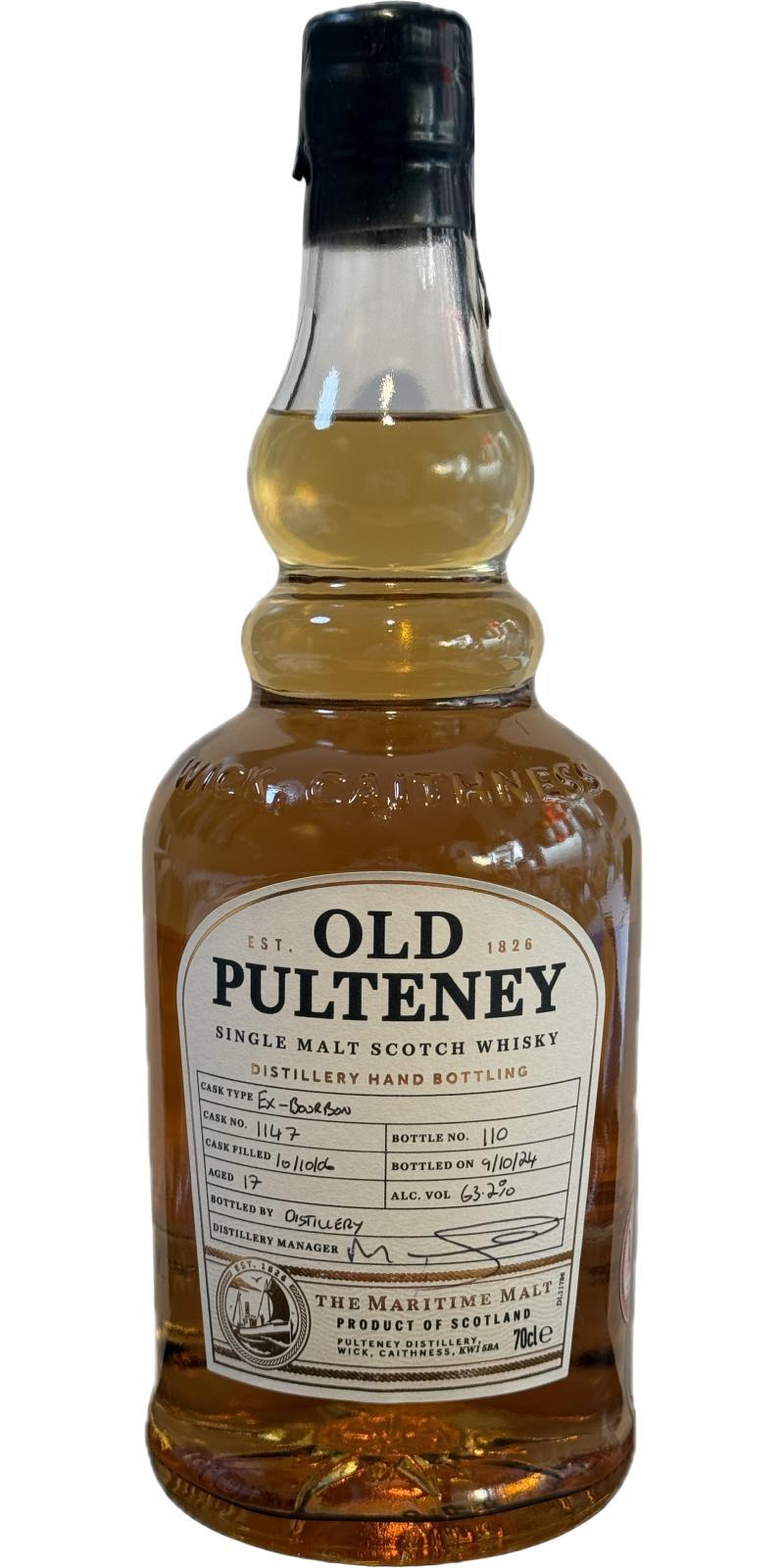 Old Pulteney 2006  Distillery Hand Bottling