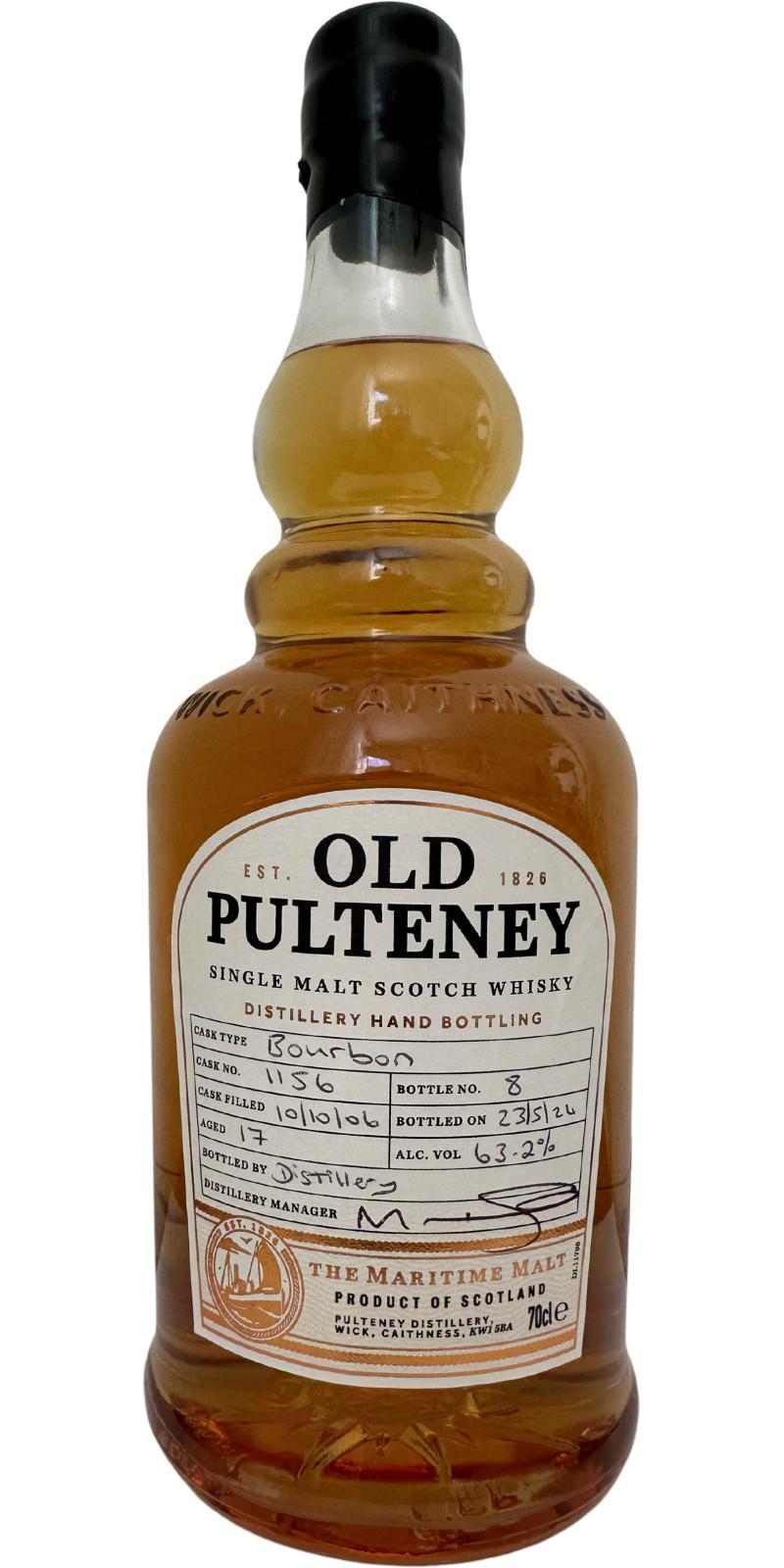 Old Pulteney 2006  Distillery Hand Bottling