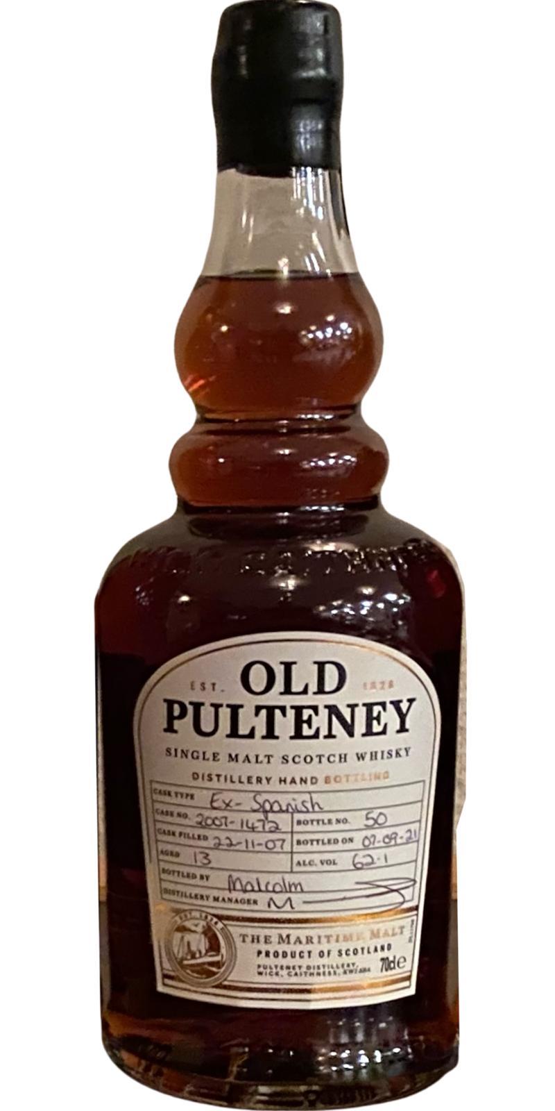 Old Pulteney 2007  Hand filled at the distillery