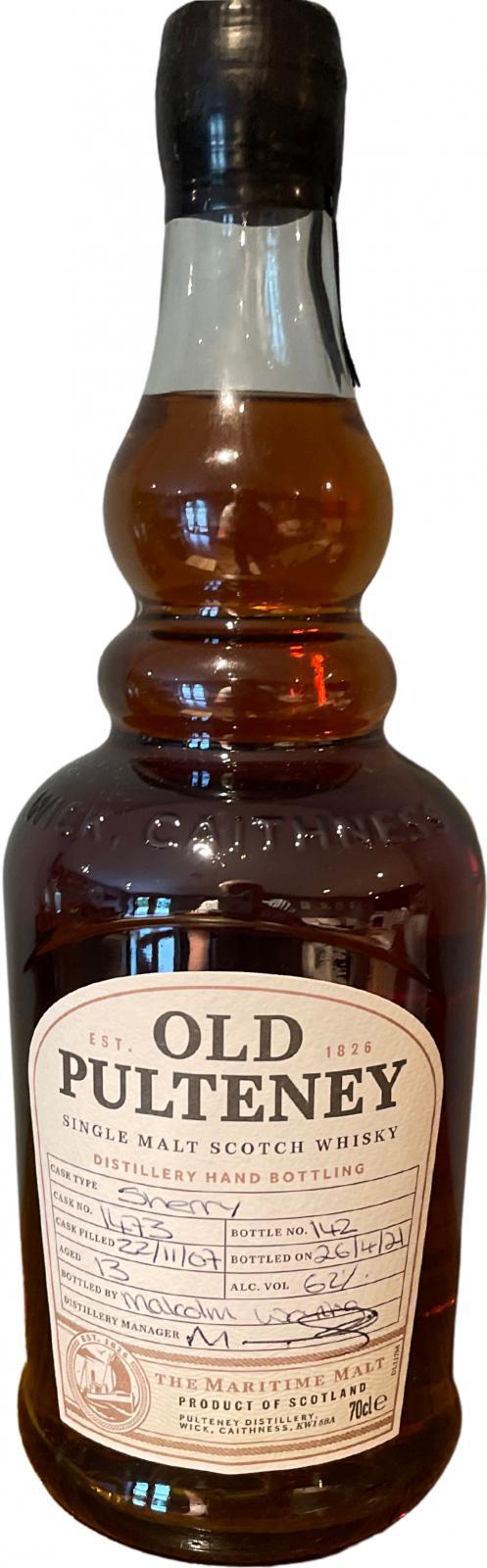 Old Pulteney 2007  Distillery Hand Bottling