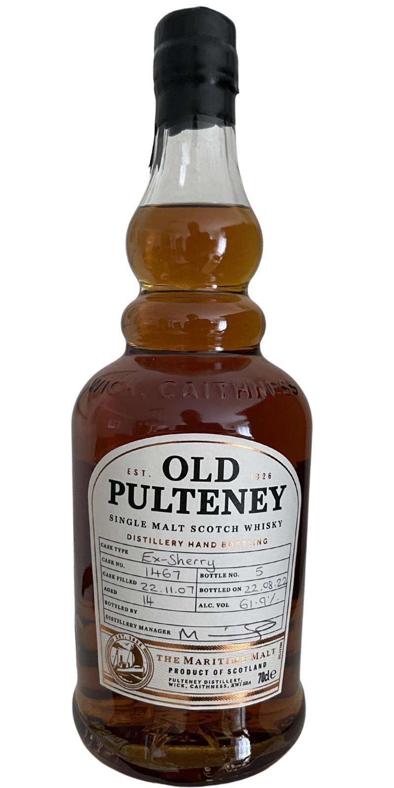 Old Pulteney 2007  Distillery Hand Bottling