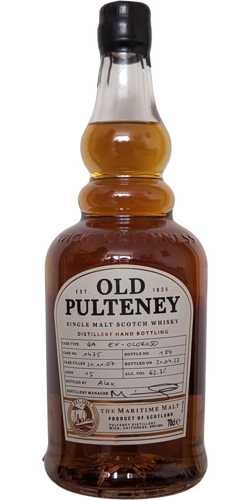 Old Pulteney 2007  Distillery Hand Bottling