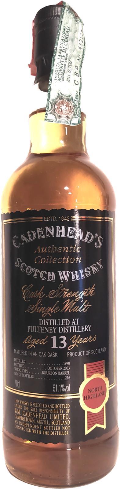 Old Pulteney 1990 CA  Authentic Collection