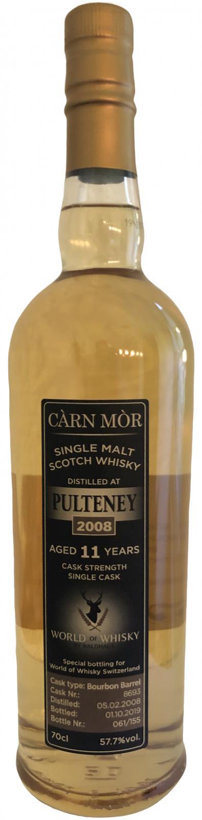 Old Pulteney 2008 CM  Special bottling for World of Whisky