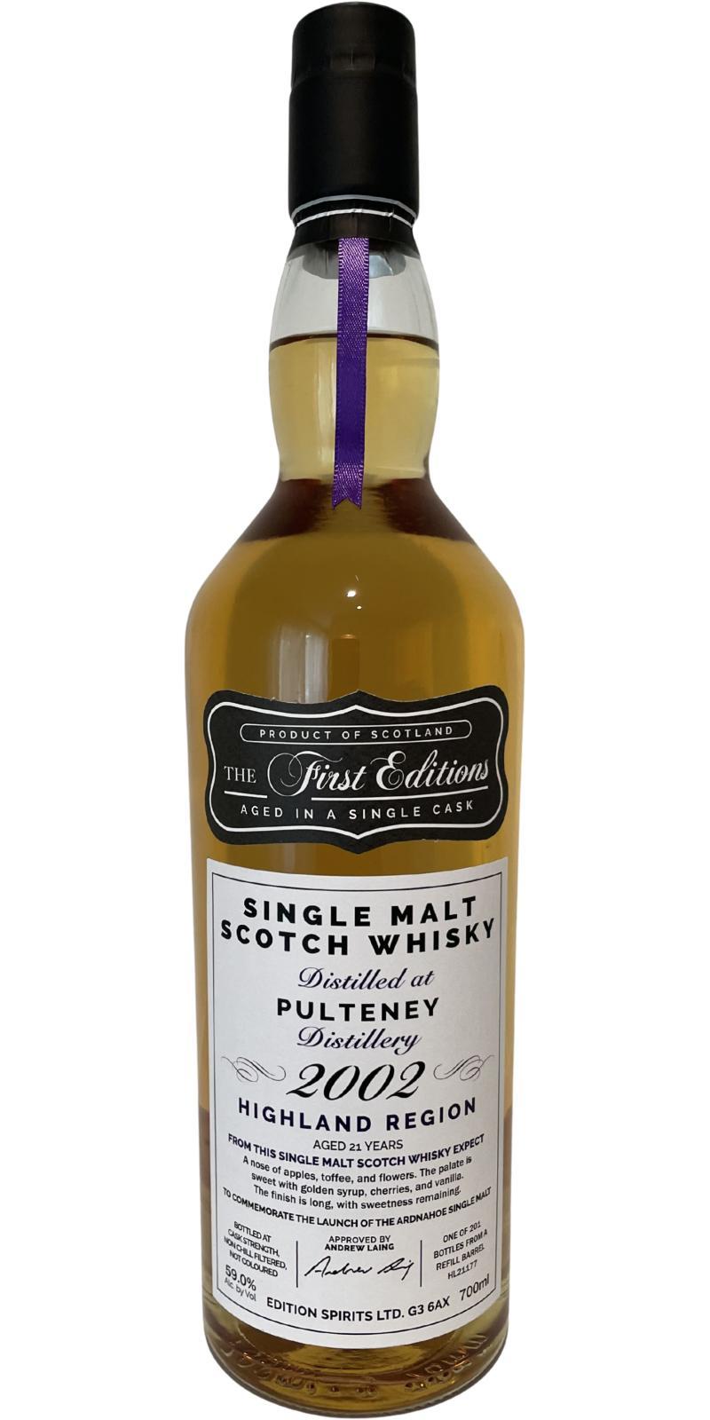 Old Pulteney 2002 ED  The First Editions