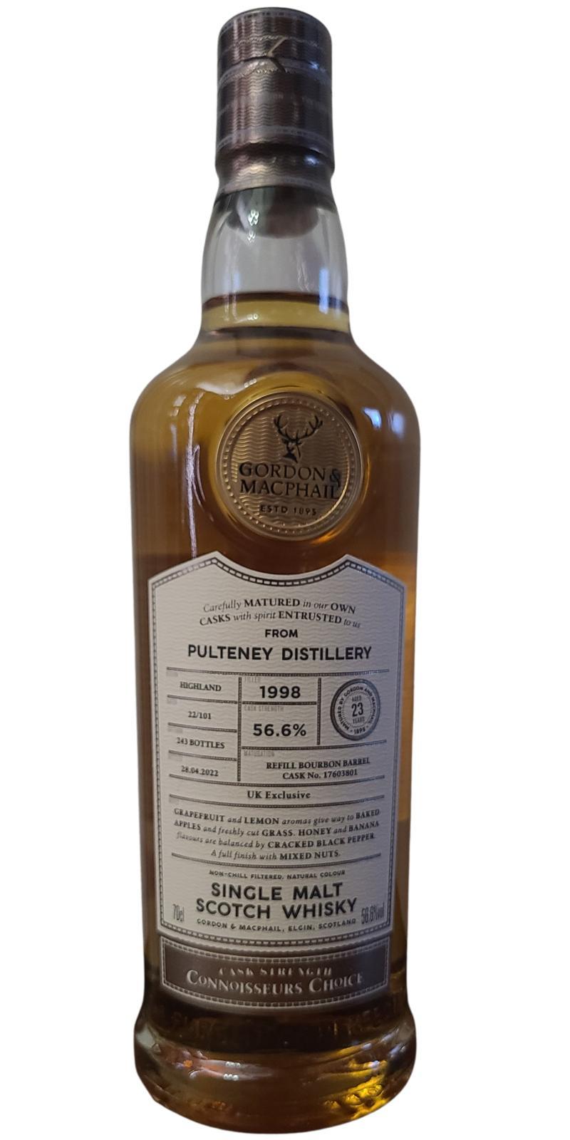 Old Pulteney 1998 GM  Connoisseurs Choice - Cask Strength