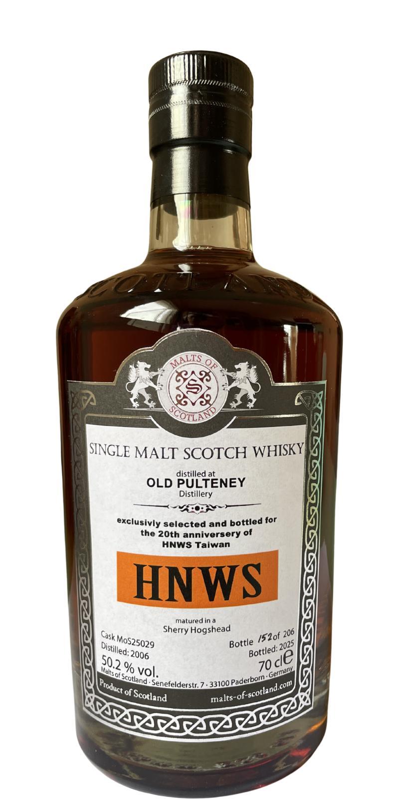 Old Pulteney 2006 MoS