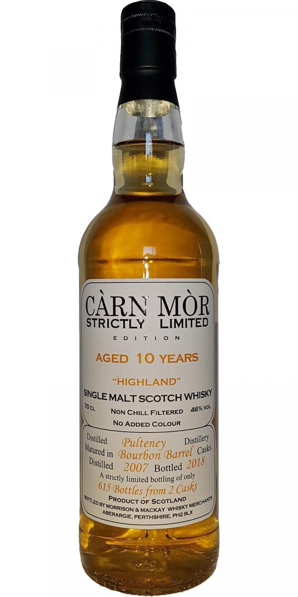 Old Pulteney 2007 MMcK  Càrn Mòr - Strictly Limited Edition